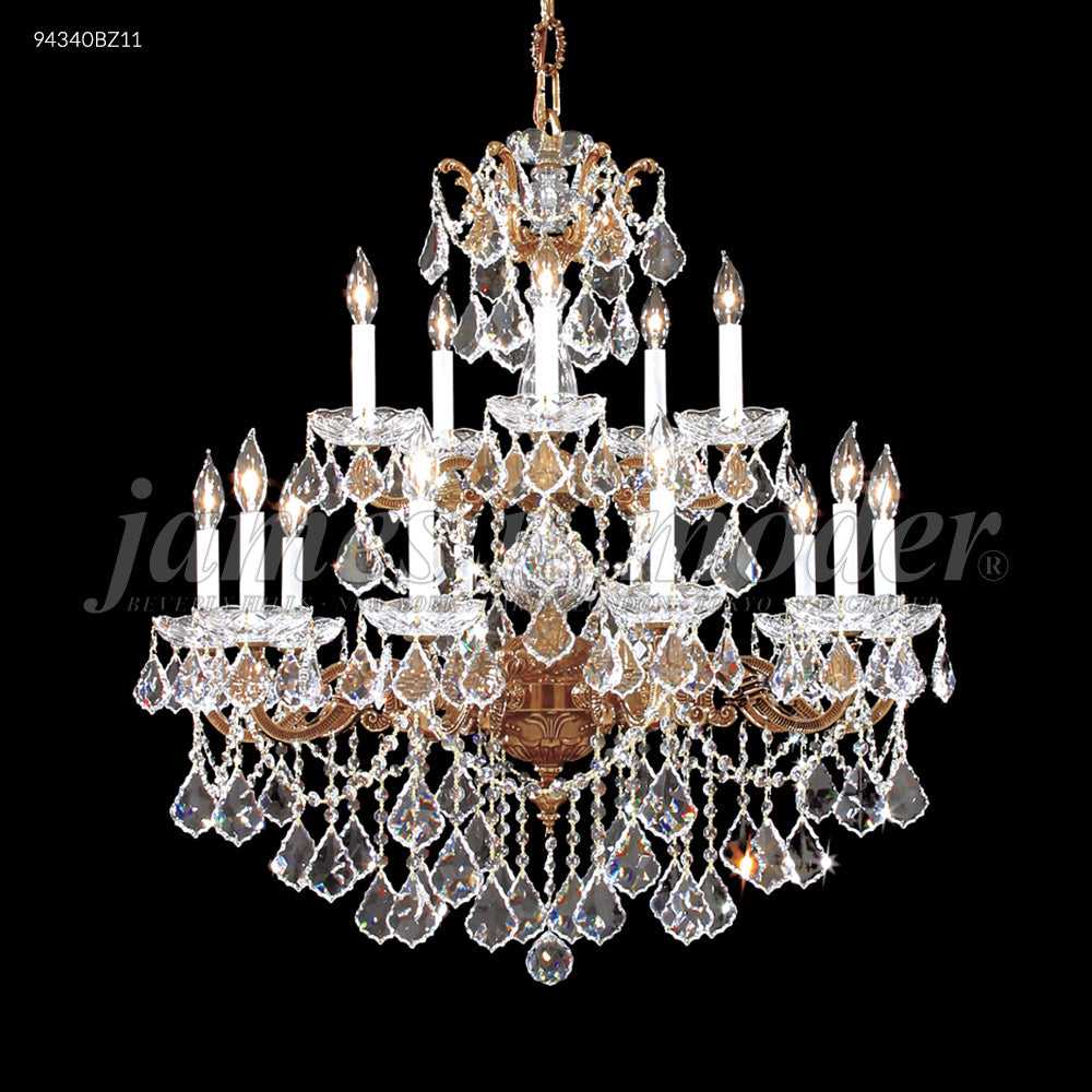 Madrid Cast Brass 15 Light Chandelier in Bronze James R. Moder Canada