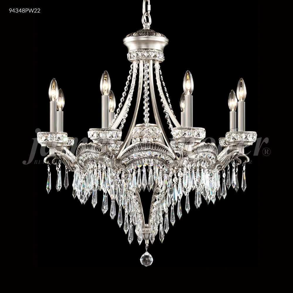 Dynasty Cast Brass Nine Light Chandelier in Pewter James R. Moder Canada