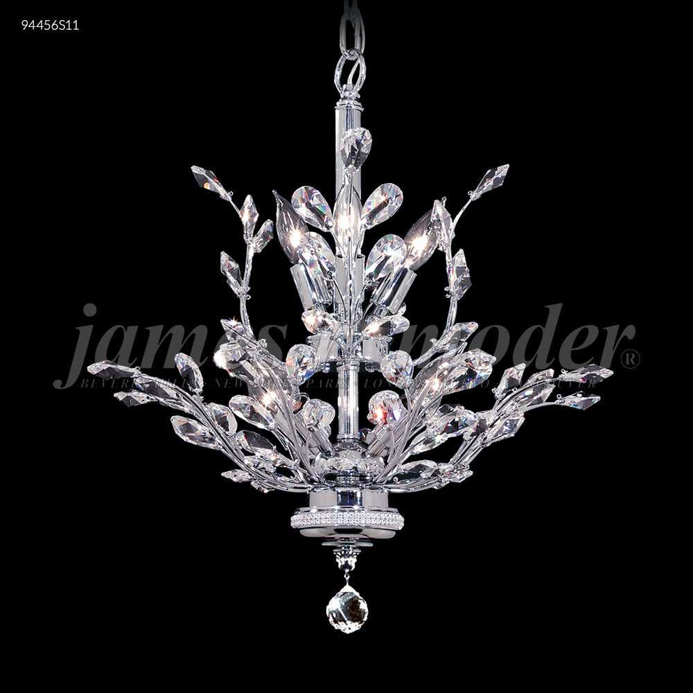 Florale Eight Light Chandelier in Silver James R. Moder Canada