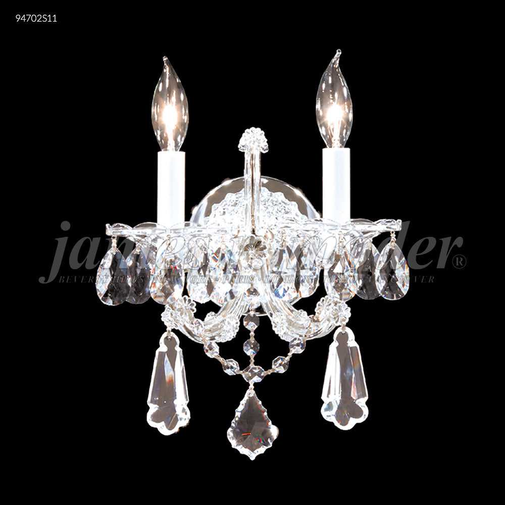 Maria Theresa Royal Two Light Wall Sconce in Silver James R. Moder Canada