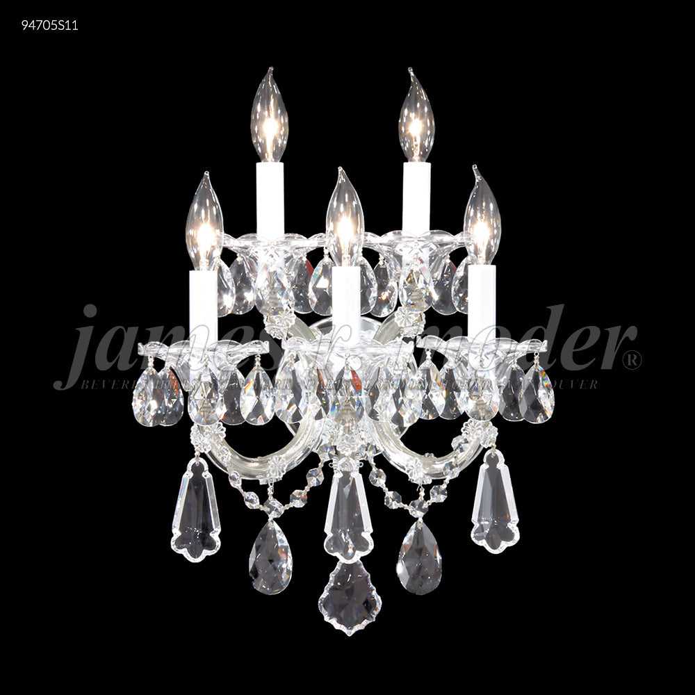 Maria Theresa Royal Five Light Wall Sconce in Silver James R. Moder Canada