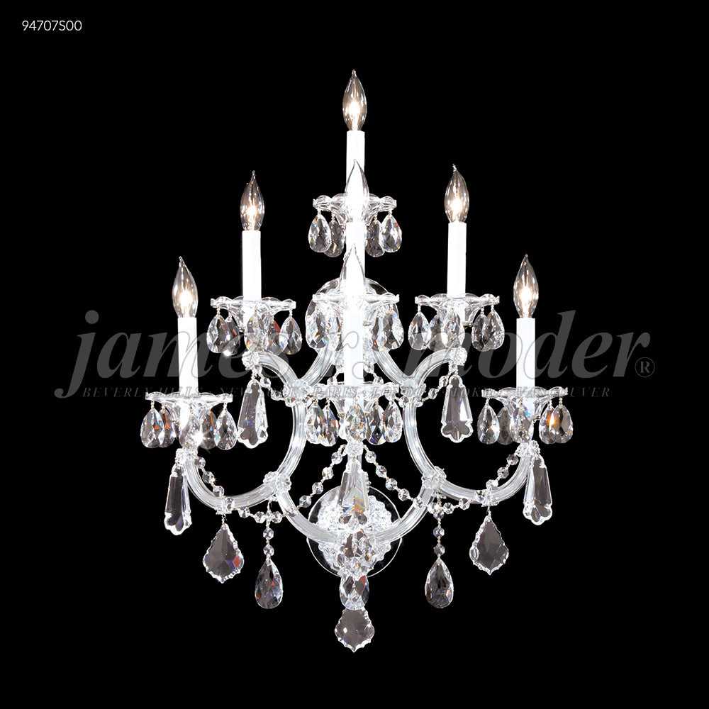 Maria Theresa Royal Seven Light Wall Sconce in Silver James R. Moder Canada