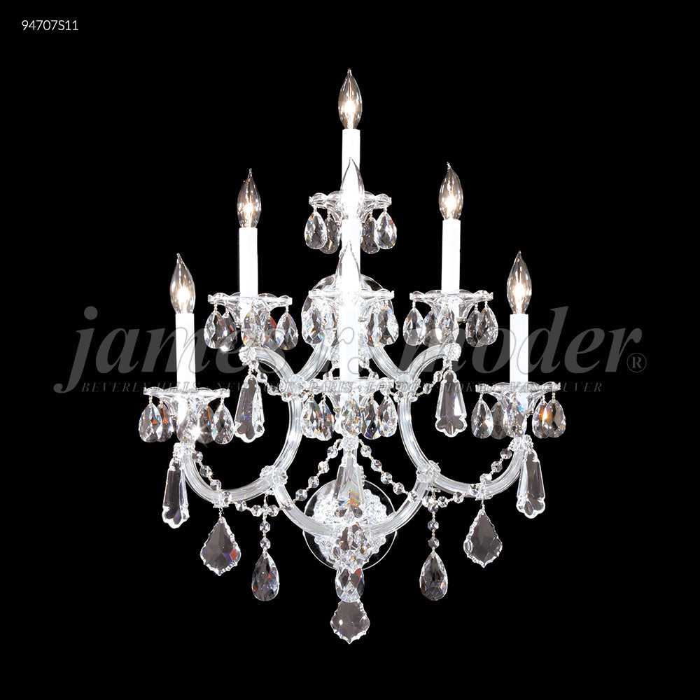 Maria Theresa Royal Seven Light Wall Sconce in Silver James R. Moder Canada