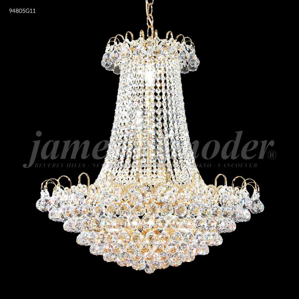 Jacqueline 11 Light Chandelier in Gold James R. Moder Canada