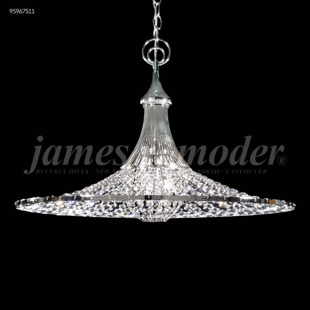 Contemporary Three Light Pendant in Silver James R. Moder Canada
