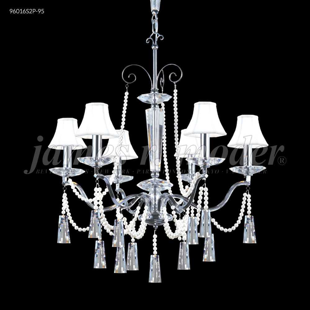 Pearl Six Light Chandelier in Silver James R. Moder Canada