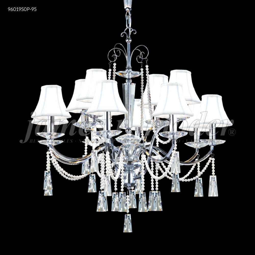 Pearl 12 Light Chandelier in Silver James R. Moder Canada