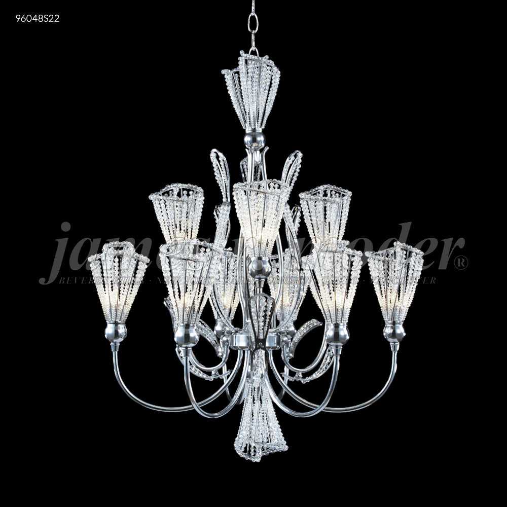 Jewelry Nine Light Chandelier in Silver James R. Moder Canada