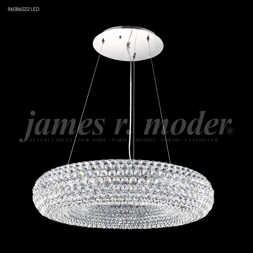 Contemporary Ten Light Chandelier in Silver James R. Moder Canada
