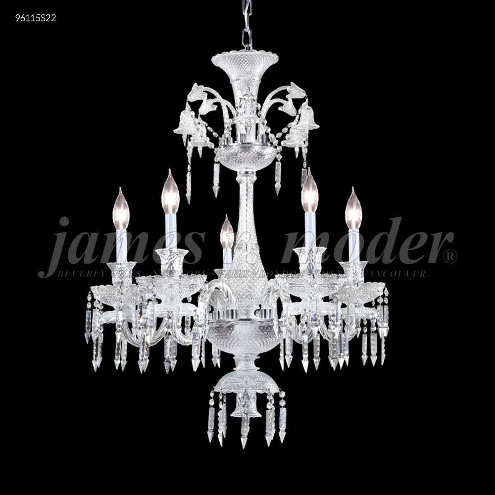 Le Chateau Five Light Chandelier in Silver James R. Moder Canada