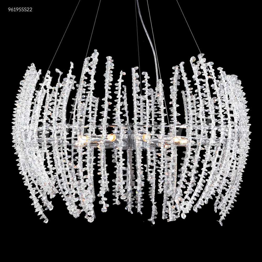 Continental Fashion Nine Light Chandelier in Silver James R. Moder Canada