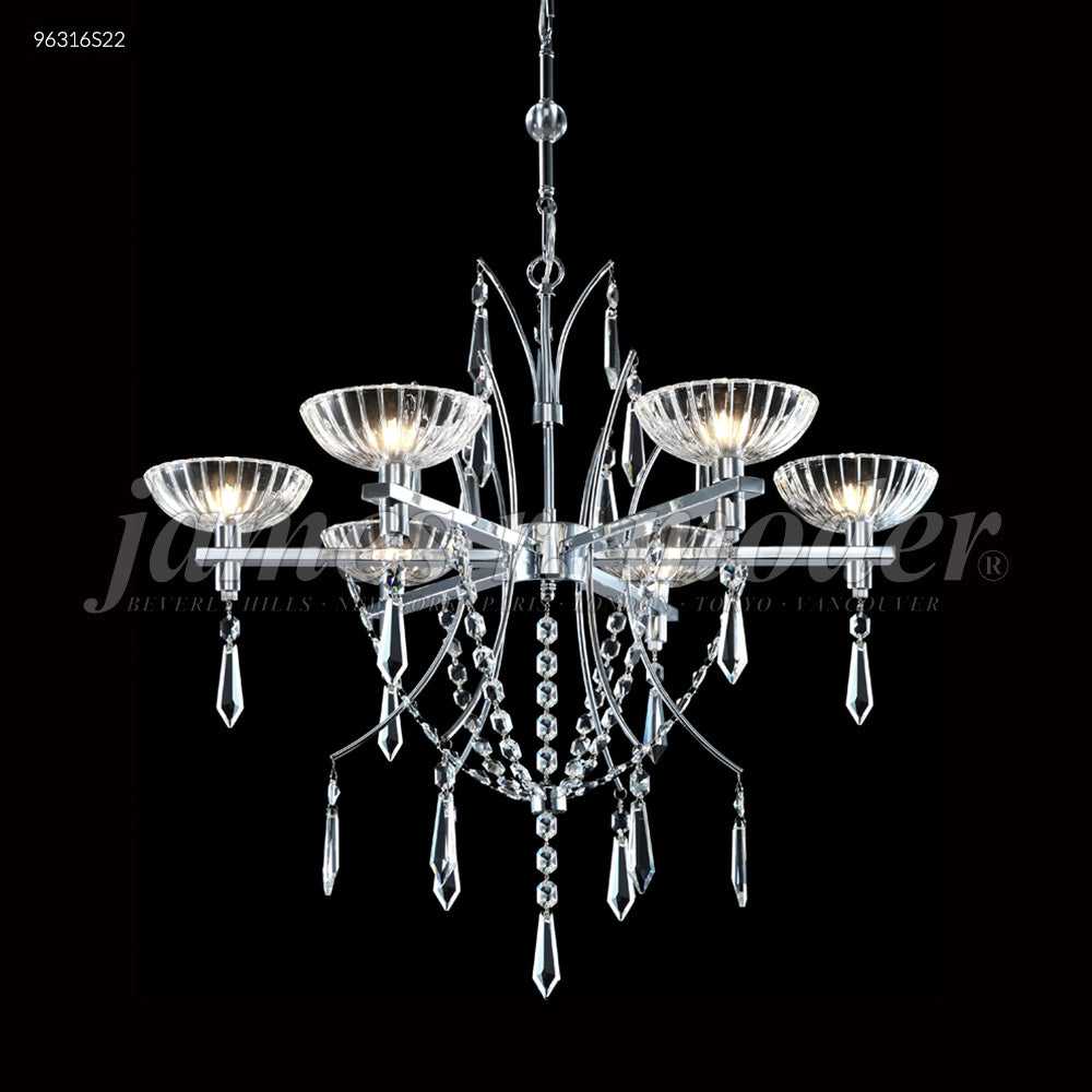 Medallion Six Light Chandelier in Silver James R. Moder Canada