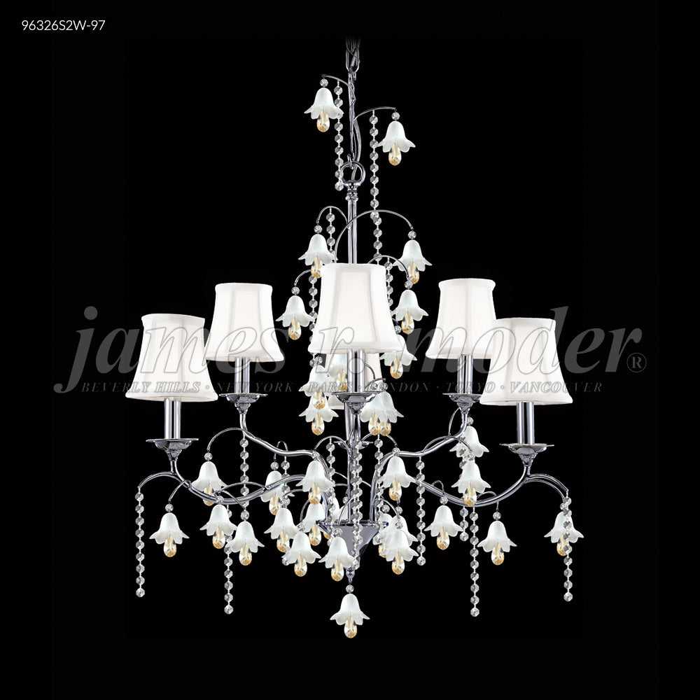 Murano Six Light Chandelier in Silver James R. Moder Canada
