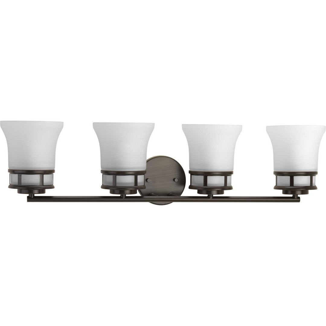 Cascadia Four Light Bath in Antique Bronze - available from The Lighting Shoppe, trusted by Canadian homeowners