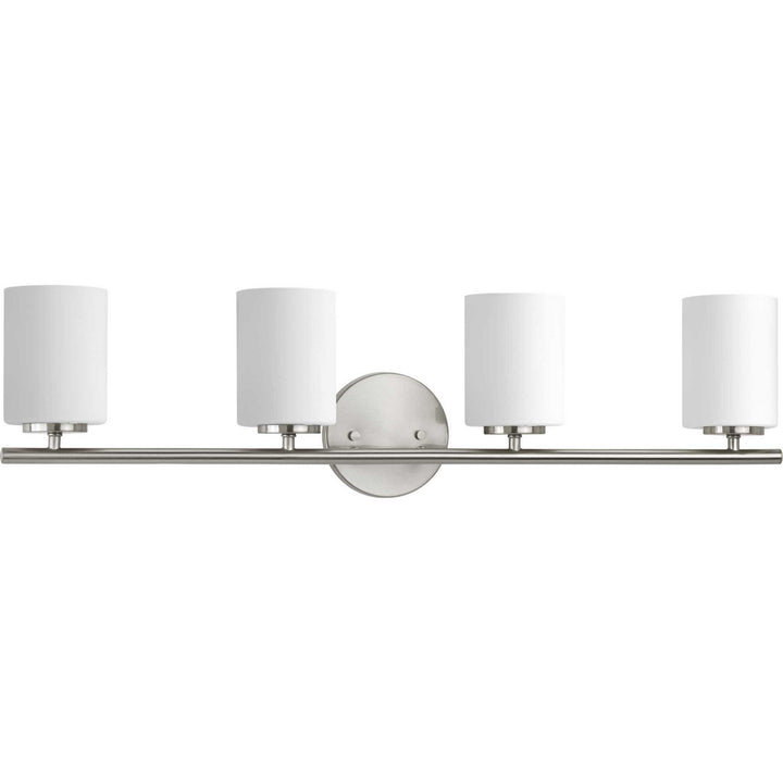 Replay Four Light Bath Bracket in Brushed Nickel - available from The Lighting Shoppe, trusted by Canadian homeowners