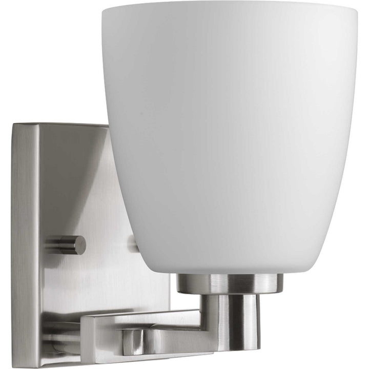 Fleet One Light Bath Bracket in Brushed Nickel - available from The Lighting Shoppe, trusted by Canadian homeowners