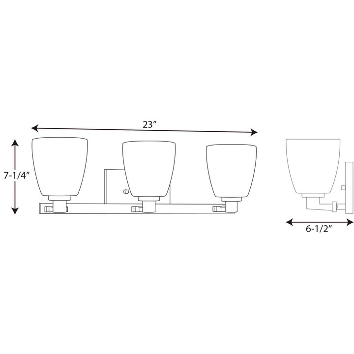 Progress Canada - P2167-15 - Three Light Bath Bracket - Fleet - Polished Chrome