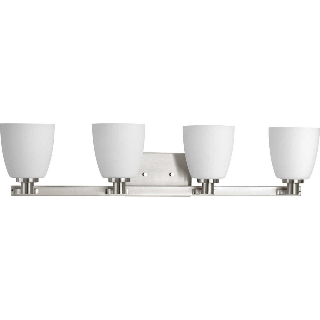 Fleet Four Light Bath Bracket in Brushed Nickel - available from The Lighting Shoppe, trusted by Canadian homeowners