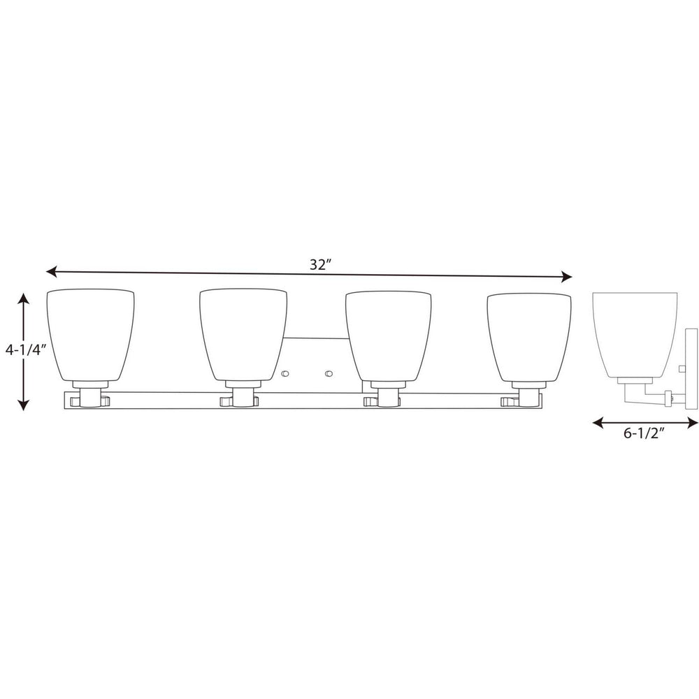 Progress Canada - P2168-15 - Four Light Bath Bracket - Fleet - Polished Chrome