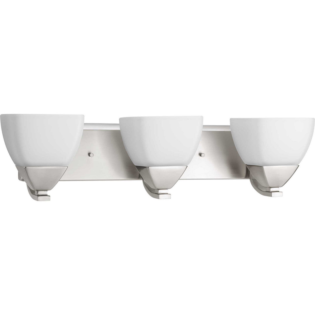 Appeal Three Light Bath Bracket in Brushed Nickel - available from The Lighting Shoppe, trusted by Canadian homeowners