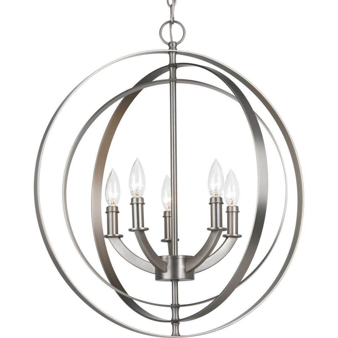Progress Canada - P3841-126 - Five Light Chandelier - Equinox - Burnished Silver