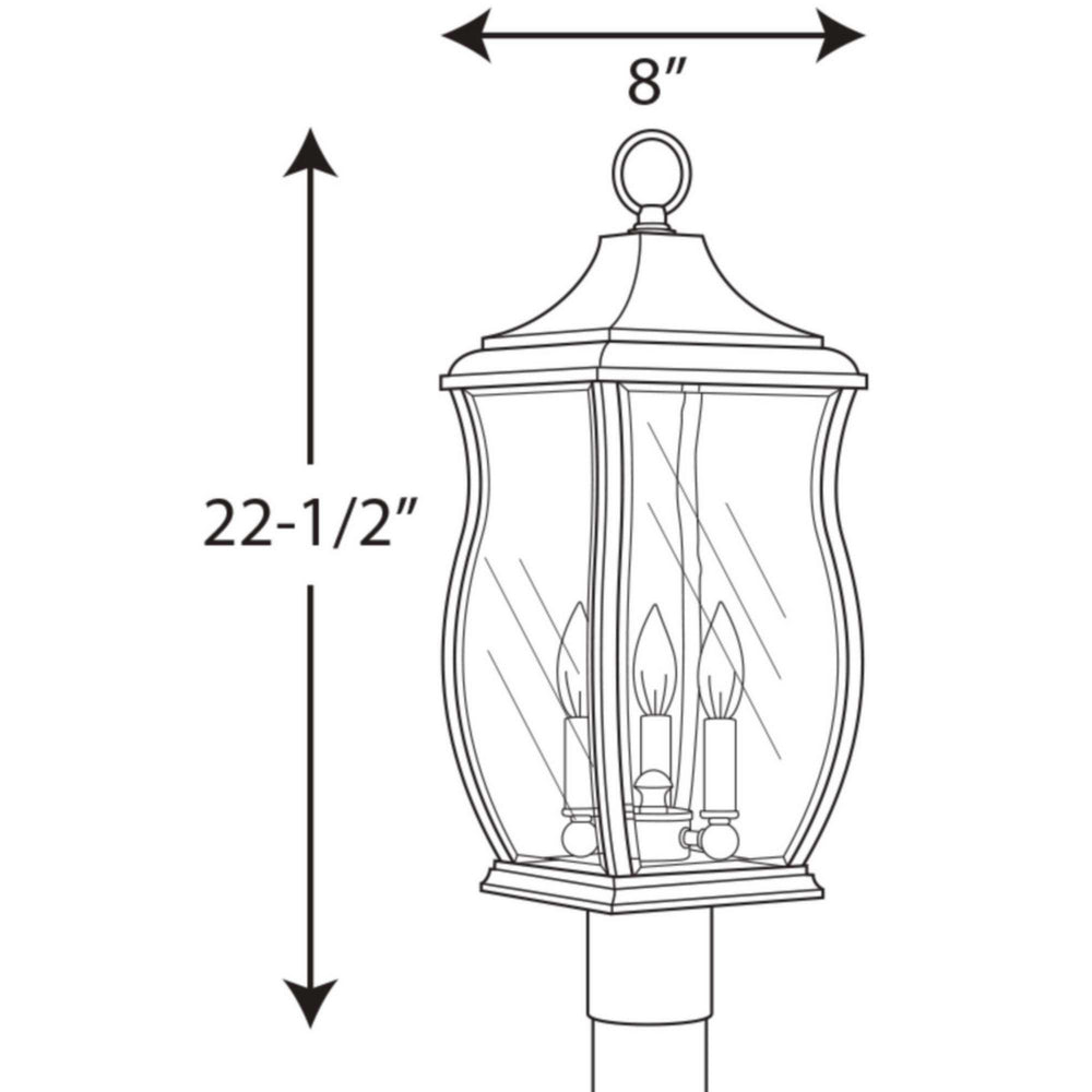 Progress Canada - P5404-108 - Three Light Post Lantern - Township - Oil Rubbed Bronze