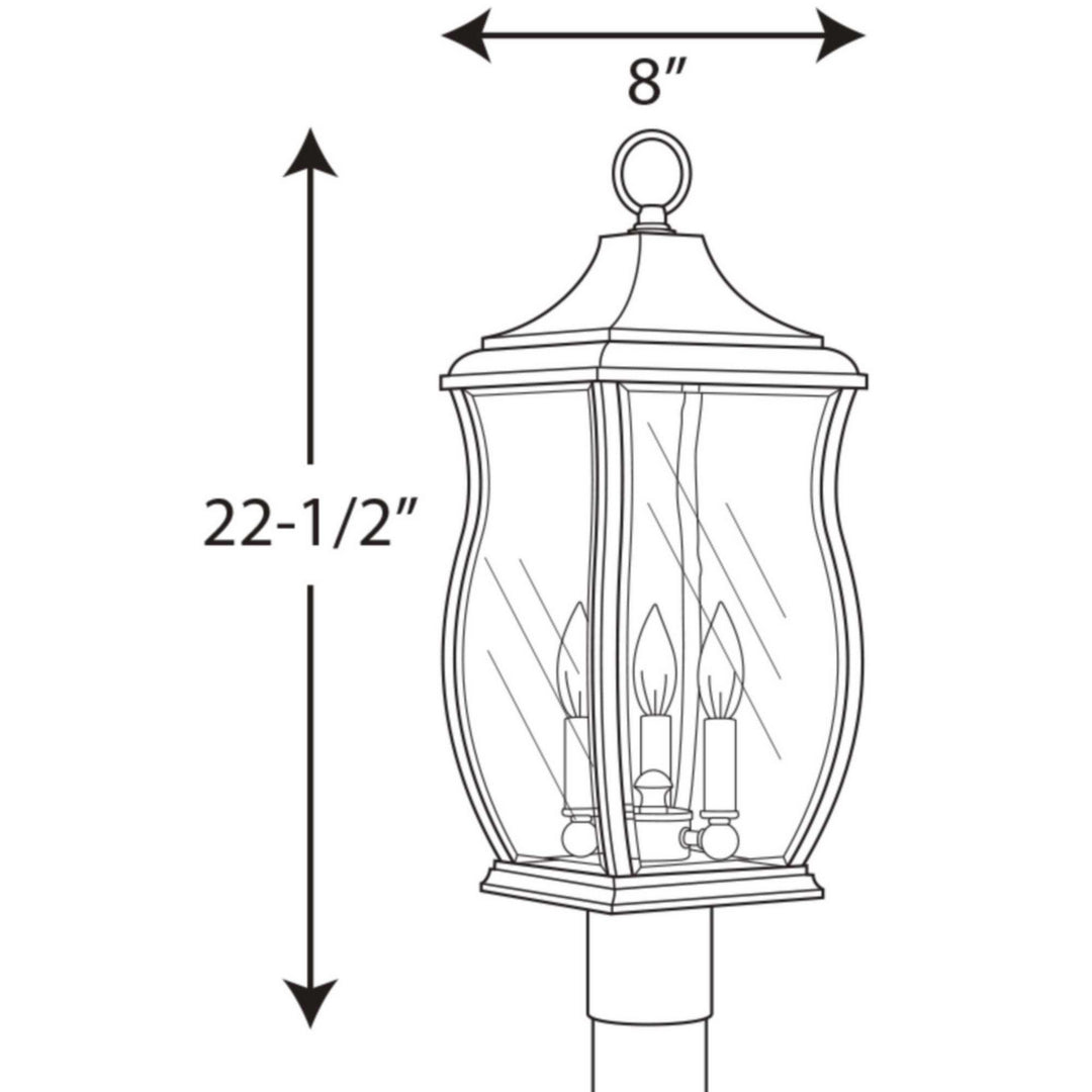 Progress Canada - P5404-108 - Three Light Post Lantern - Township - Oil Rubbed Bronze