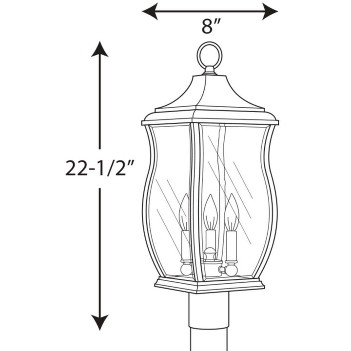 Progress Canada - P5404-108 - Three Light Post Lantern - Township - Oil Rubbed Bronze