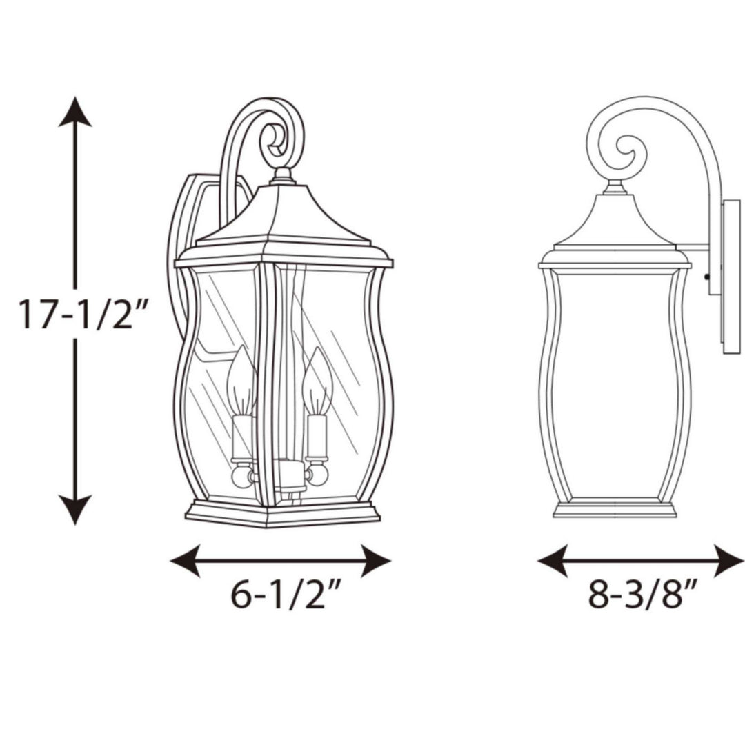 Progress Canada - P5693-108 - Two Light Wall Lantern - Township - Oil Rubbed Bronze