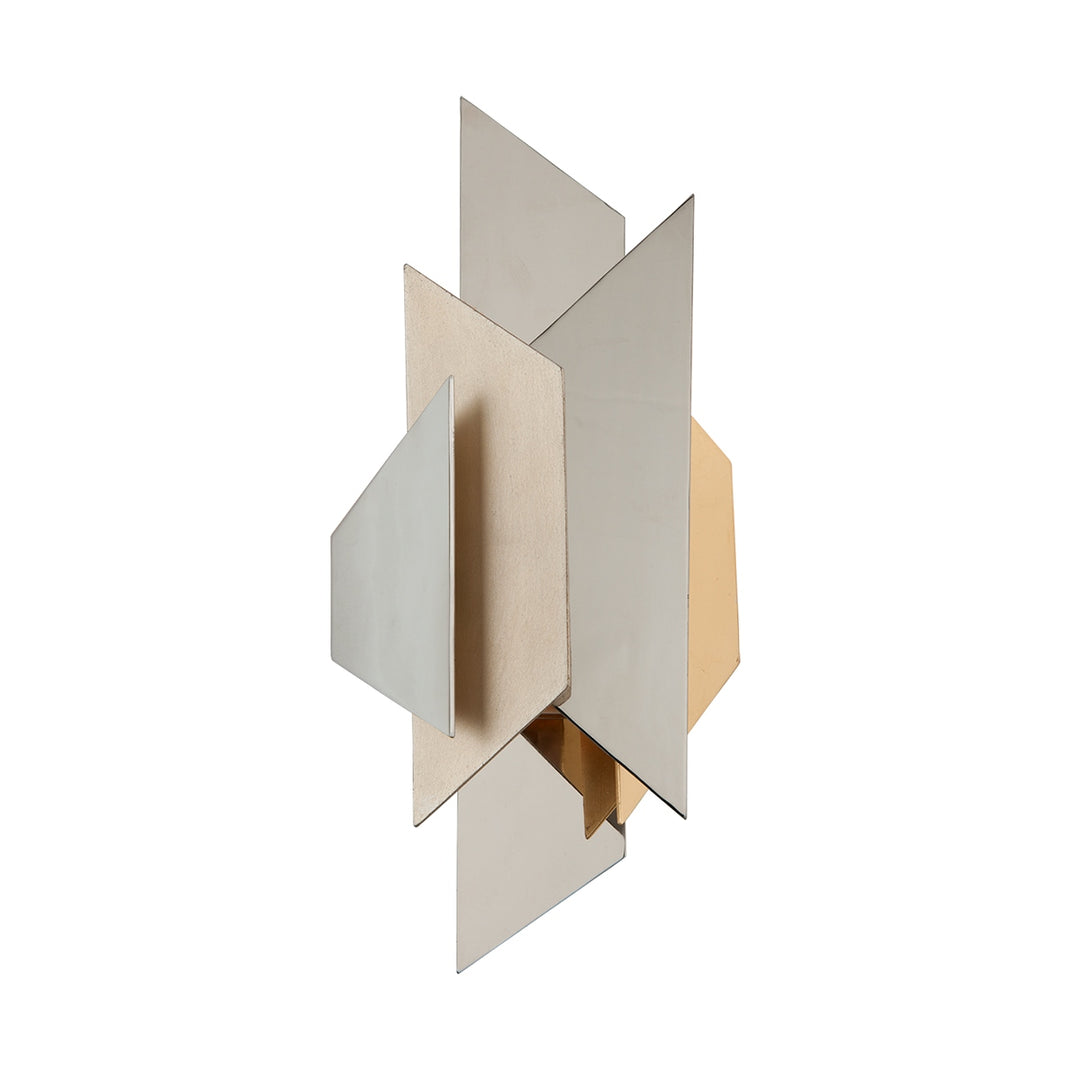Corbett Lighting Canada - 207-11-SS/WSL/GL - One Light Wall Sconce - Modernist - Pol Ss W Silver/Gold Leaf