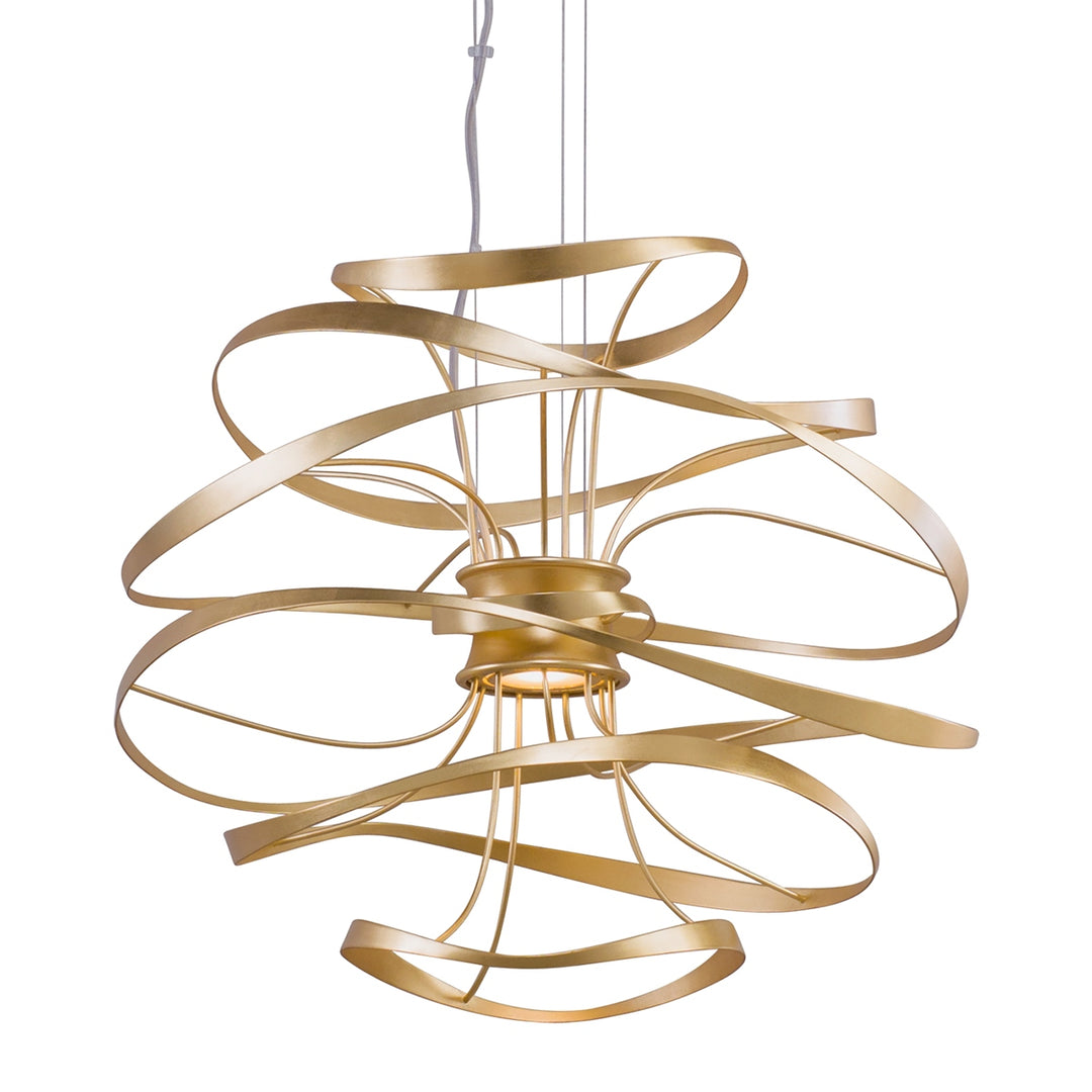Corbett Lighting Canada - 216-42-GL/SS - LED Chandelier - Calligraphy - Gold Leaf W Polished Stainless