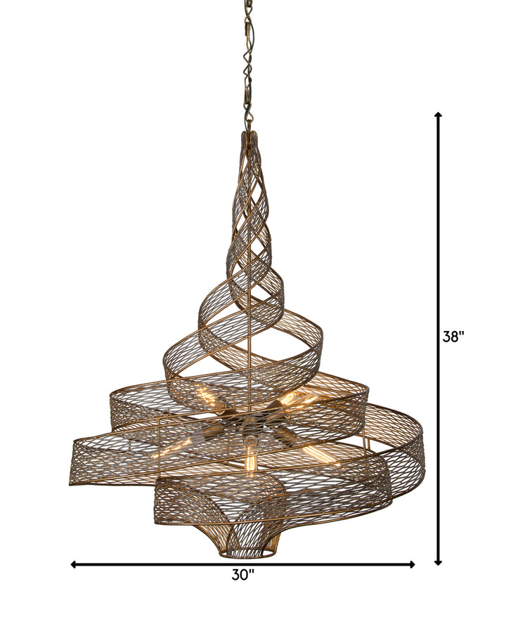 Varaluz - 240P06LHO - Six Light Pendant - Flow - Hammered Ore