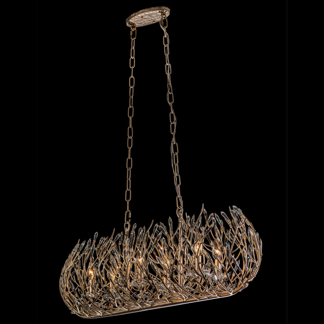 Varaluz - 271N06GD - Six Light Linear Pendant - Bask - Gold Dust