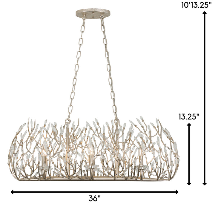 Varaluz - 271N06GD - Six Light Linear Pendant - Bask - Gold Dust