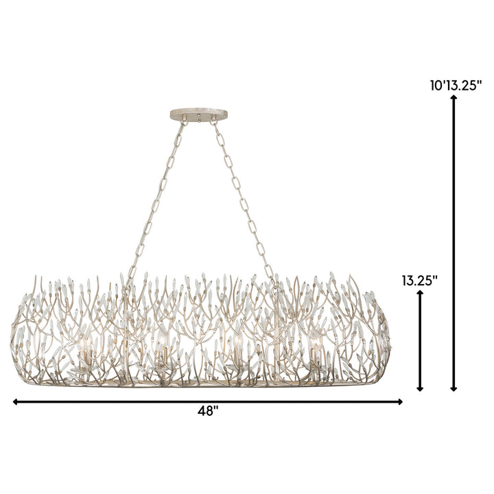 Varaluz - 271N08GD - Eight Light Linear Pendant - Bask - Gold Dust