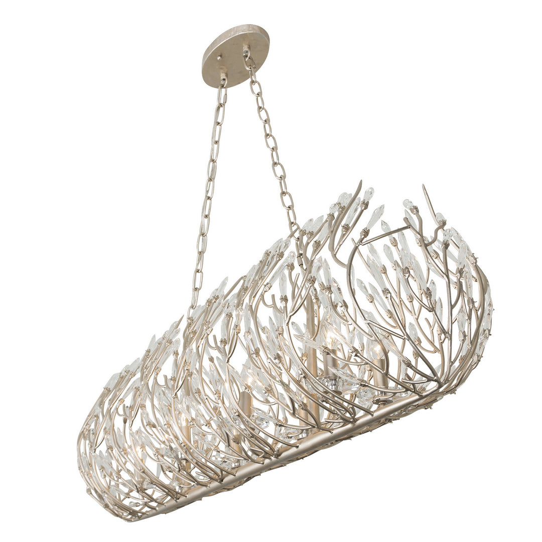 Varaluz - 271N08GD - Eight Light Linear Pendant - Bask - Gold Dust