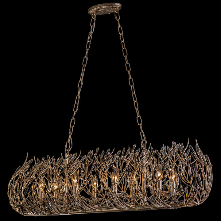 Varaluz - 271N08GD - Eight Light Linear Pendant - Bask - Gold Dust