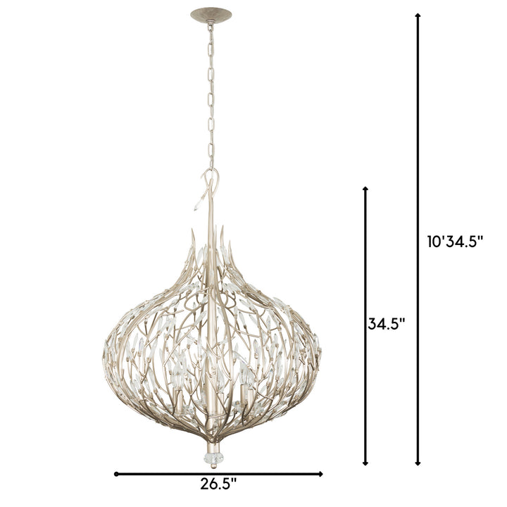 Varaluz - 271P06GD - Six Light Pendant - Bask - Gold Dust