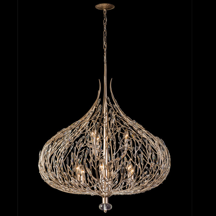 Varaluz - 271P09GD - Nine Light Pendant - Bask - Gold Dust