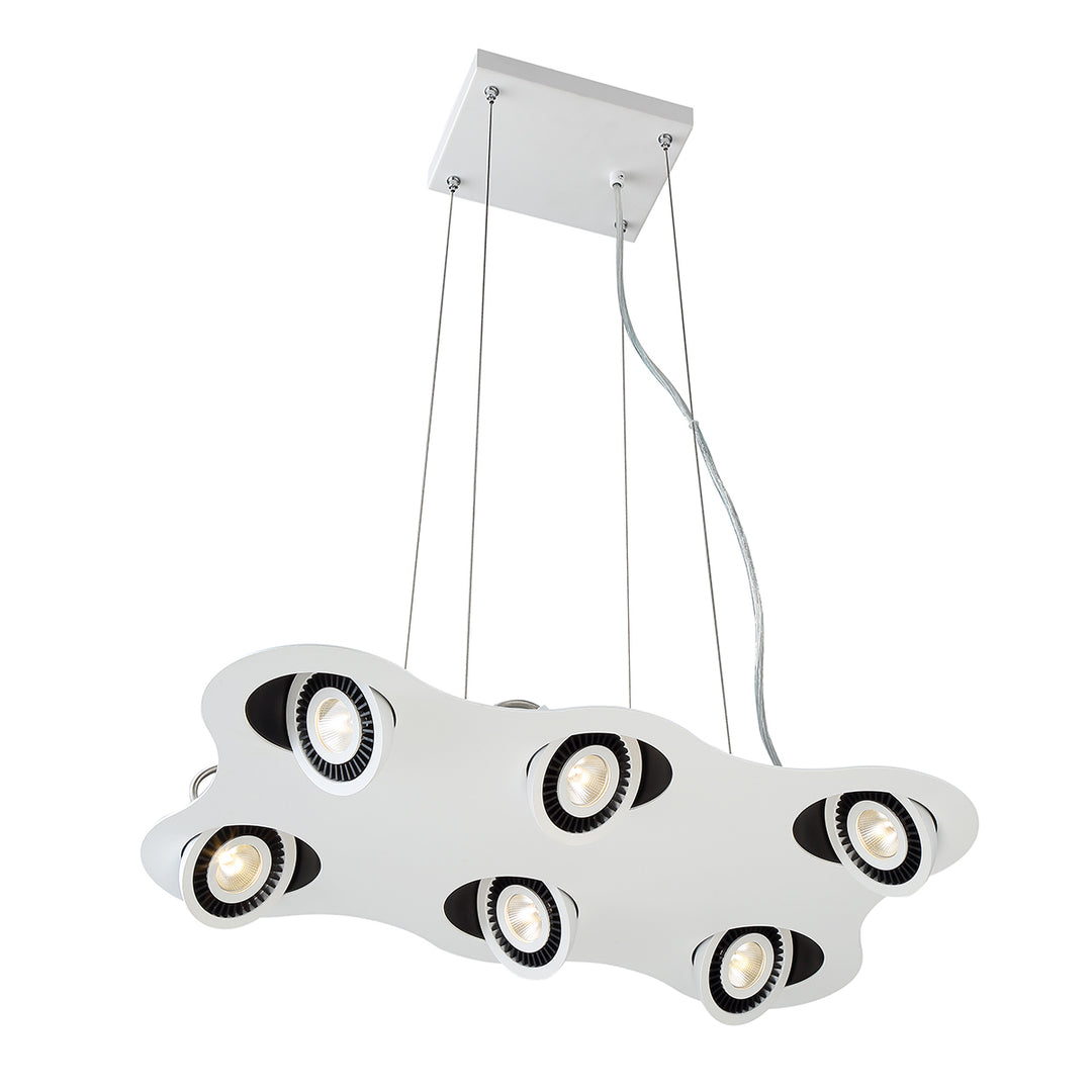 Eurofase Canada - 29484-010 - VISION,6LT LED PENDANT,W/B - VISION - White/Black
