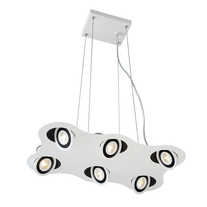 Eurofase Canada - 29484-010 - VISION,6LT LED PENDANT,W/B - VISION - White/Black