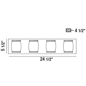 Eurofase Canada - 30045-019 - Four Light Bathbar - Barile - Chrome