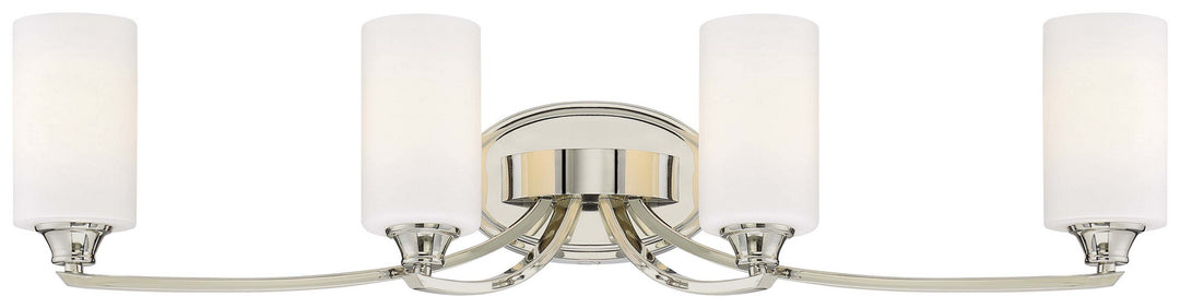 Tilbury Four Light Bath in Polished Nickel - available from The Lighting Shoppe, trusted by Canadian homeowners