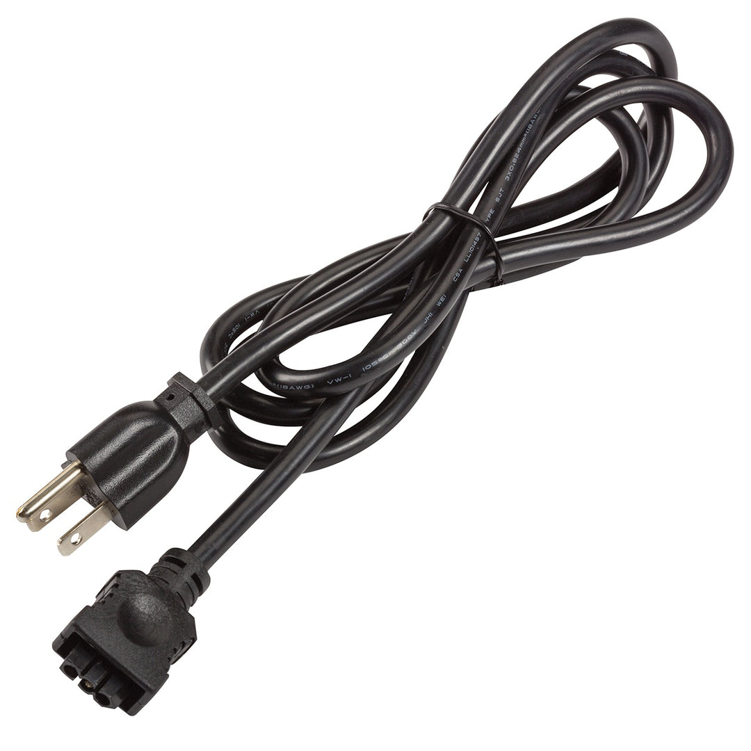 Kichler Canada - 6UCORDBK - Ucab 3-Prong Cord - Under Cabinet Accessories - Black Material (Not Painted)