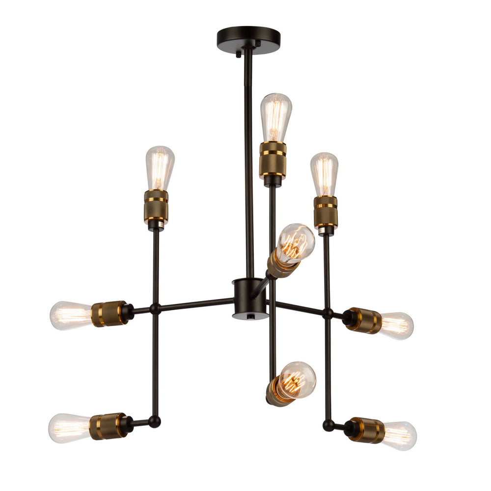Artcraft Canada - AC10589VB - Nine Light Chandelier - Jersey - Vintage Brass