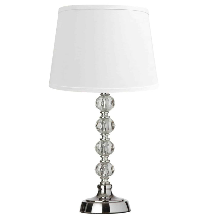 Crystal One Light Table Lamp in Polished Chrome - available from The Lighting Shoppe, trusted by Canadian homeowners