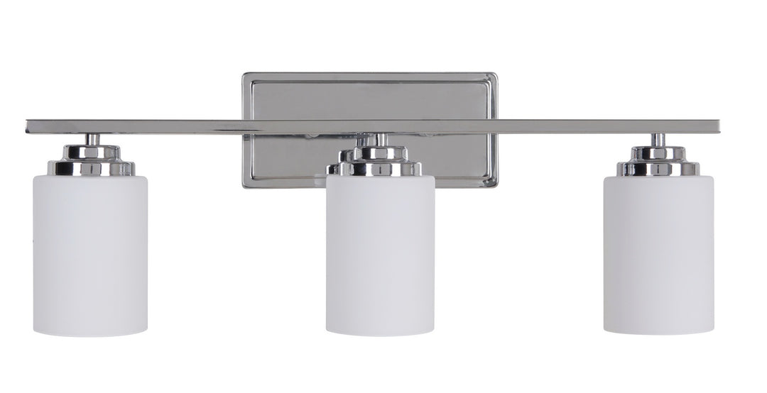 Albany Three Light Vanity in Chrome - available from The Lighting Shoppe, trusted by Canadian homeowners