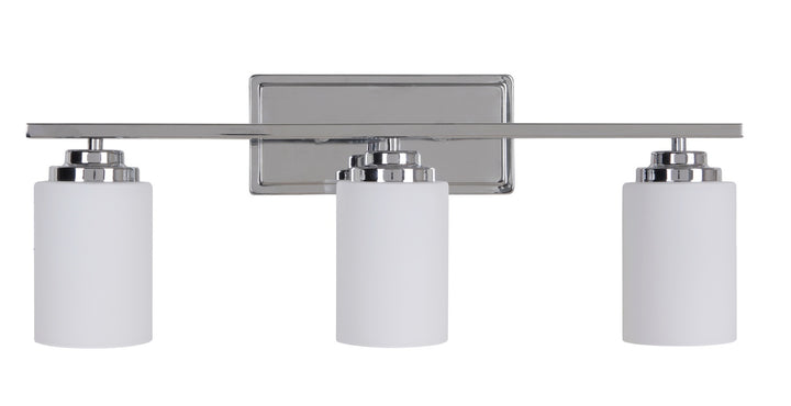 Albany Three Light Vanity in Chrome - available from The Lighting Shoppe, trusted by Canadian homeowners