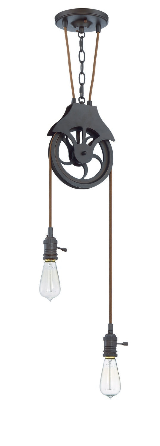 Design & Combine Two Light Pendant in Aged Bronze Brushed - available from The Lighting Shoppe, trusted by Canadian homeowners
