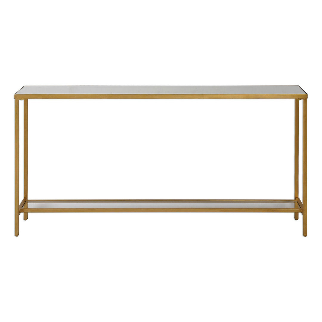 Hayley Console Table in Antiqued Gold Leaf - available from The Lighting Shoppe, trusted by Canadian homeowners